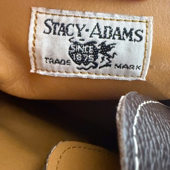 Stacy Adams Madison Boots Mens sz 10.5 D Brown Leather Lace Up Cap Toe - Picture 5 of 7